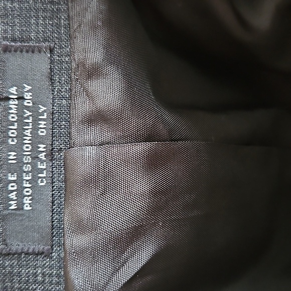 David Taylor men's size 38R black 45% wool 55% polyester blazer suit jacket - Picture 6 of 8